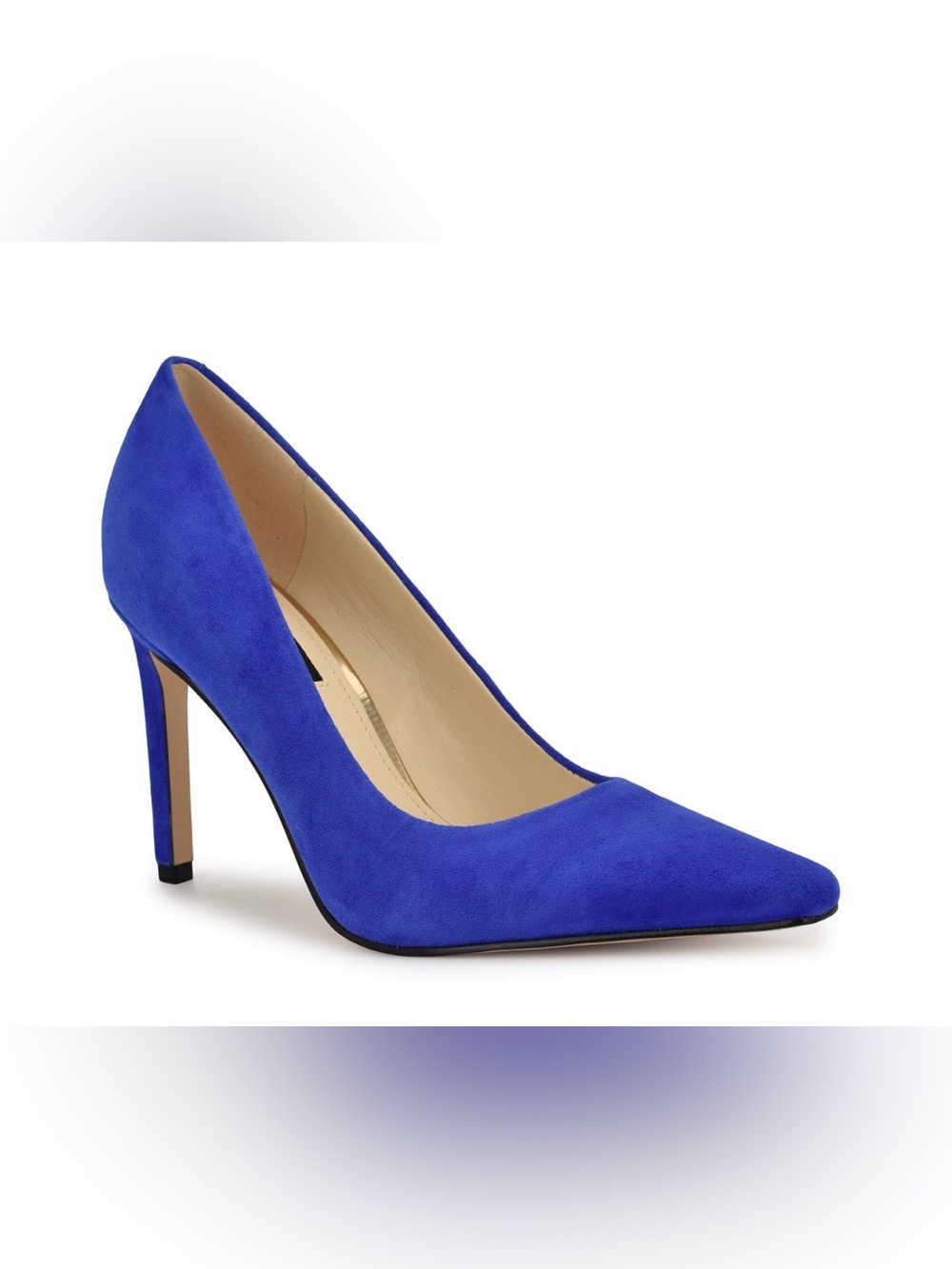 Nine West Oraye Snip Toe High Stiletto Pumps Royal Blue Suede Size 9M